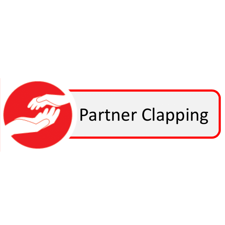 relate icon that says partner clapping