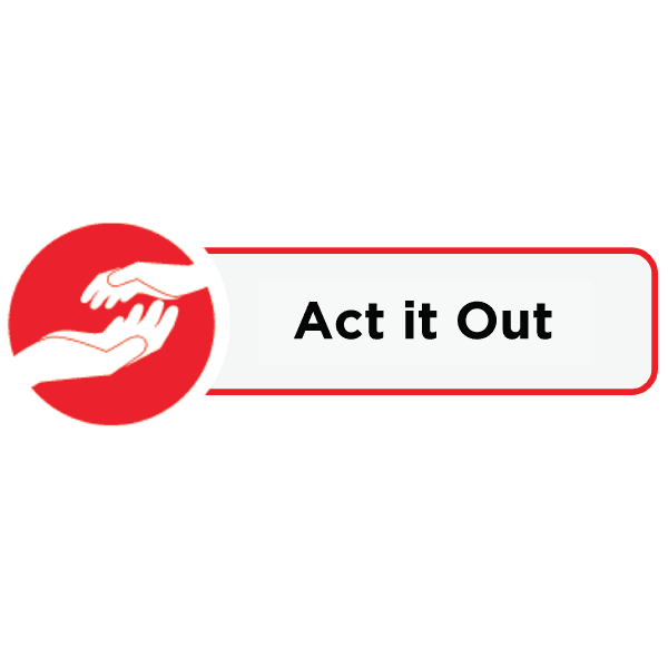 Act it Out Activity Card label