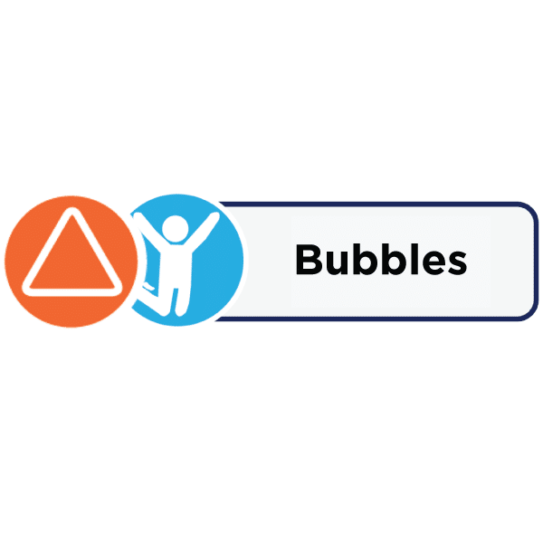 Bubbles Activity Card label