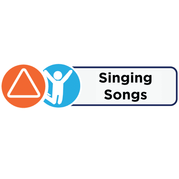Singing Songs Activity Card label