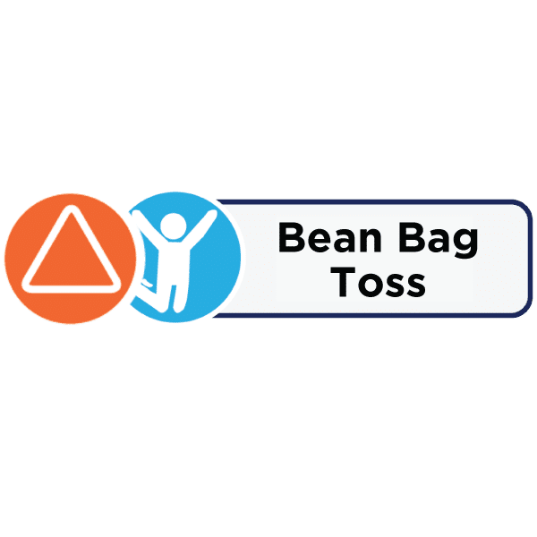 Bean Bag Toss Activity Card label