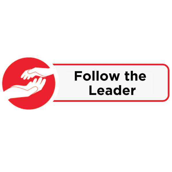 Follow the Leader Activity Card label