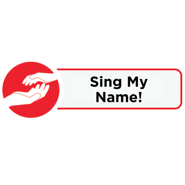 Sing My Name Activity Card label