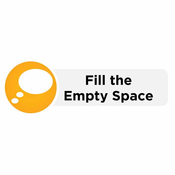 Fill the Empty Space Activity Card Icon