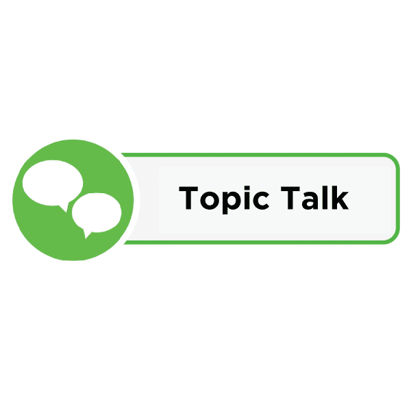 Topic Talk Activity Card